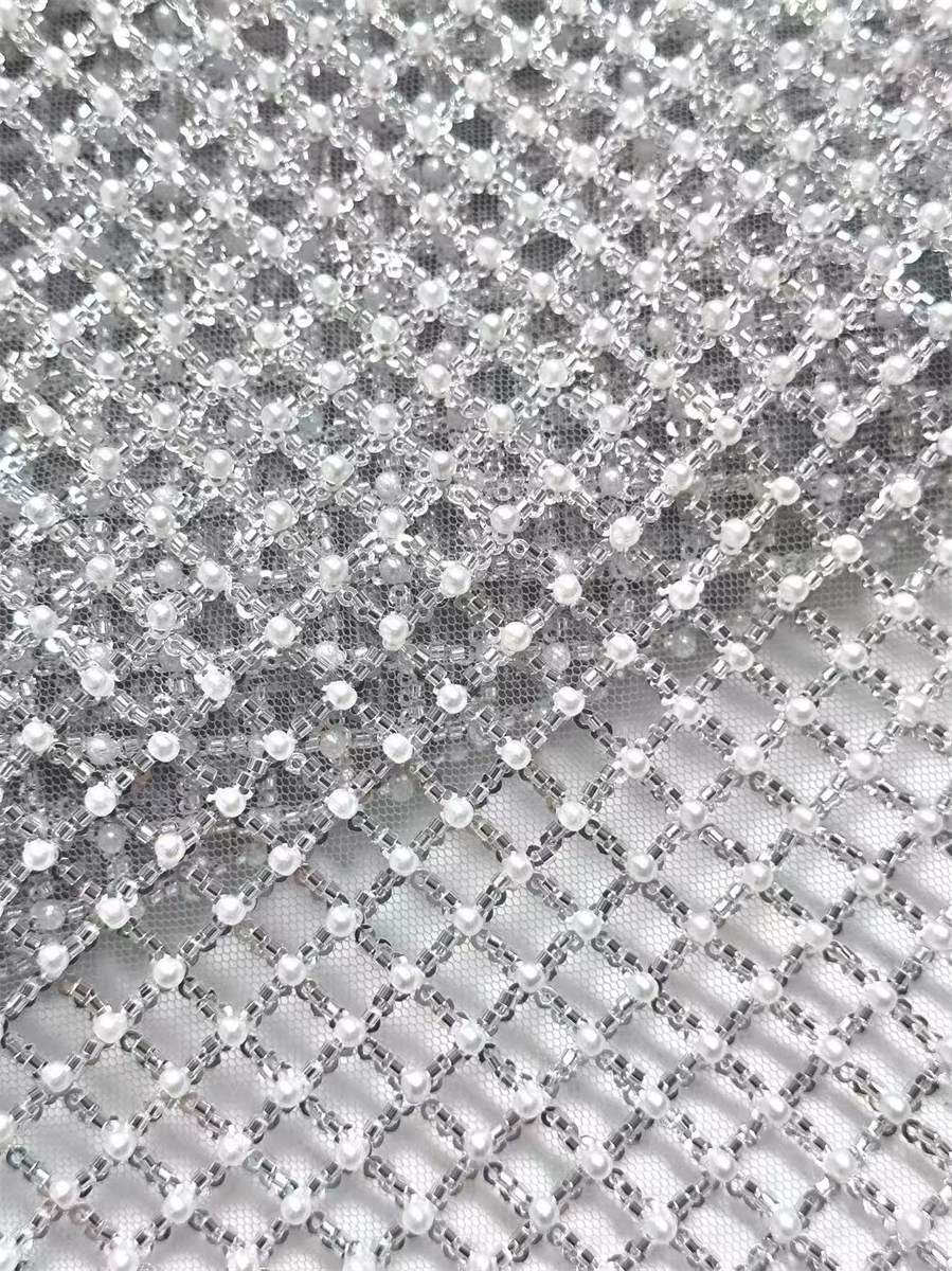 Beaded Tulle Fabric - 5 Yards | COD HN598