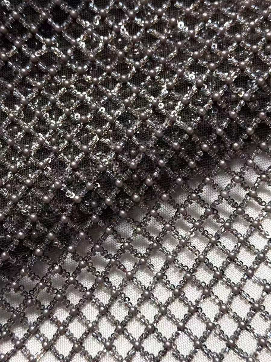 Beaded Tulle Fabric - 5 Yards | COD HN598