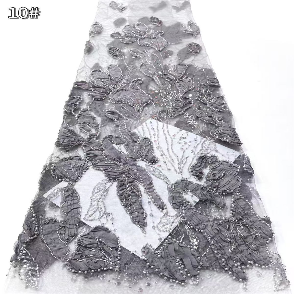 Beaded Tulle Fabric - 5 Yards | COD HN612