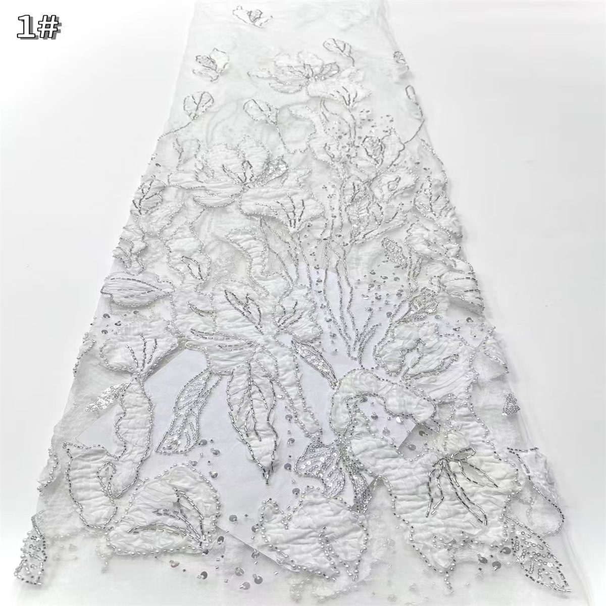 Beaded Tulle Fabric - 5 Yards | COD HN612