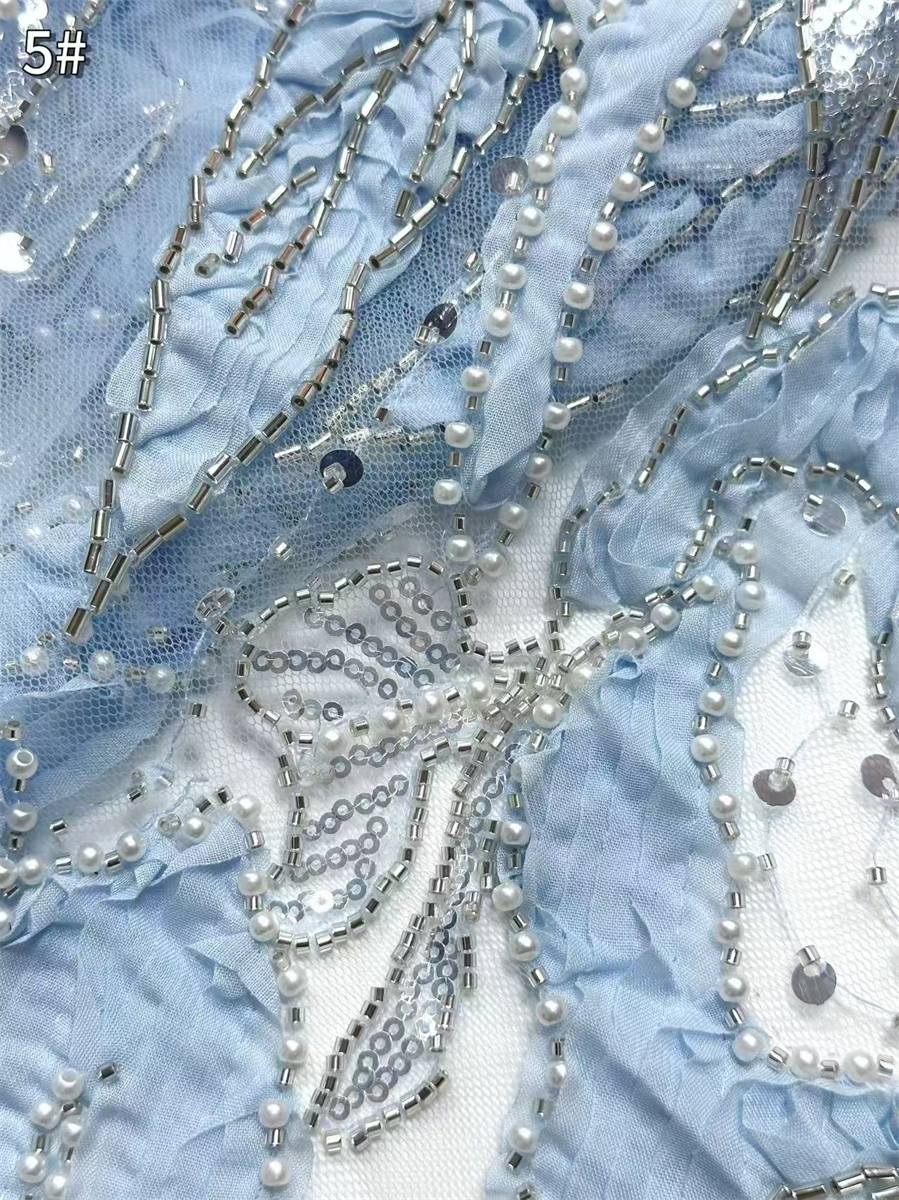 Beaded Tulle Fabric - 5 Yards | COD HN612