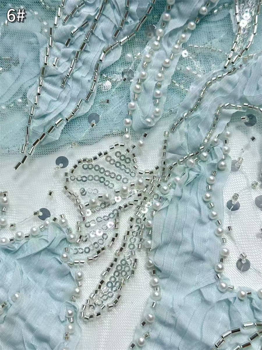 Beaded Tulle Fabric - 5 Yards | COD HN612