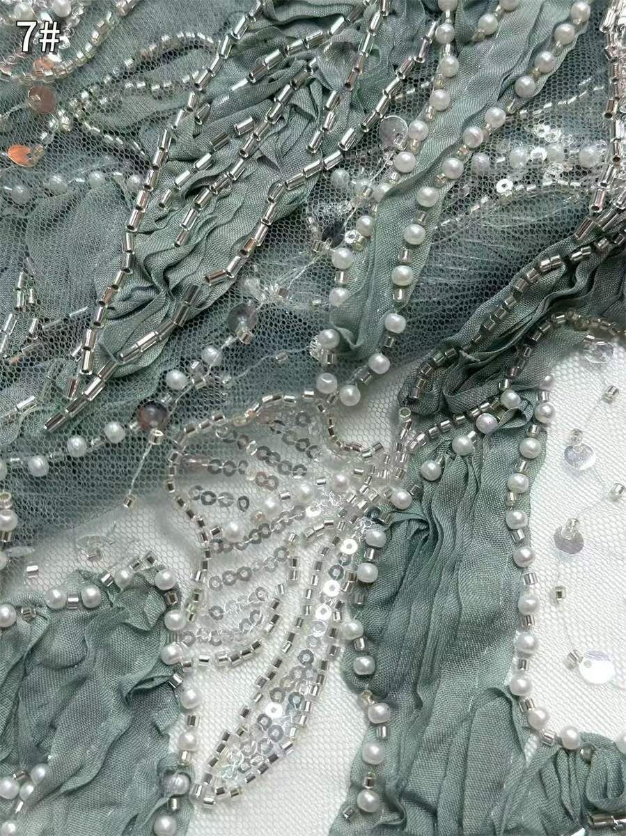 Beaded Tulle Fabric - 5 Yards | COD HN612