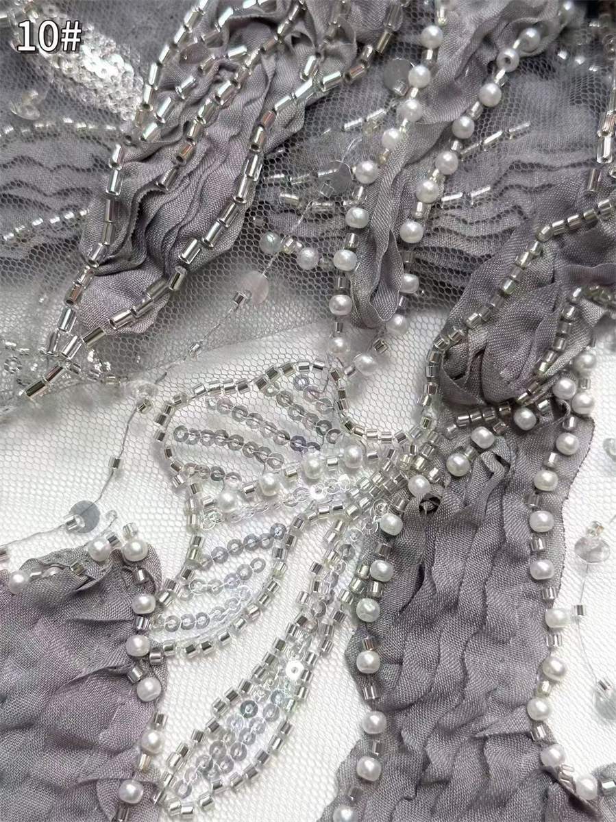 Beaded Tulle Fabric - 5 Yards | COD HN612