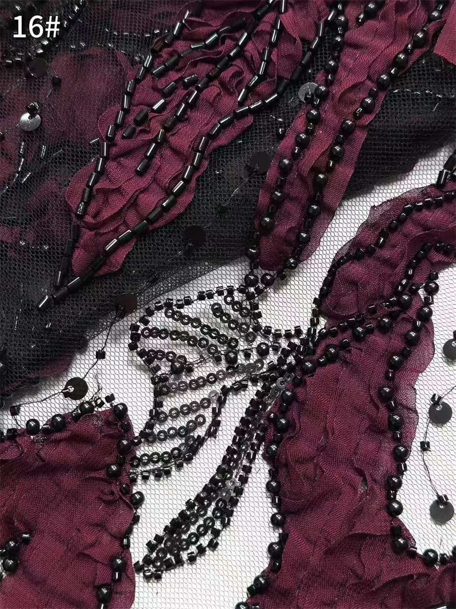Beaded Tulle Fabric - 5 Yards | COD HN612