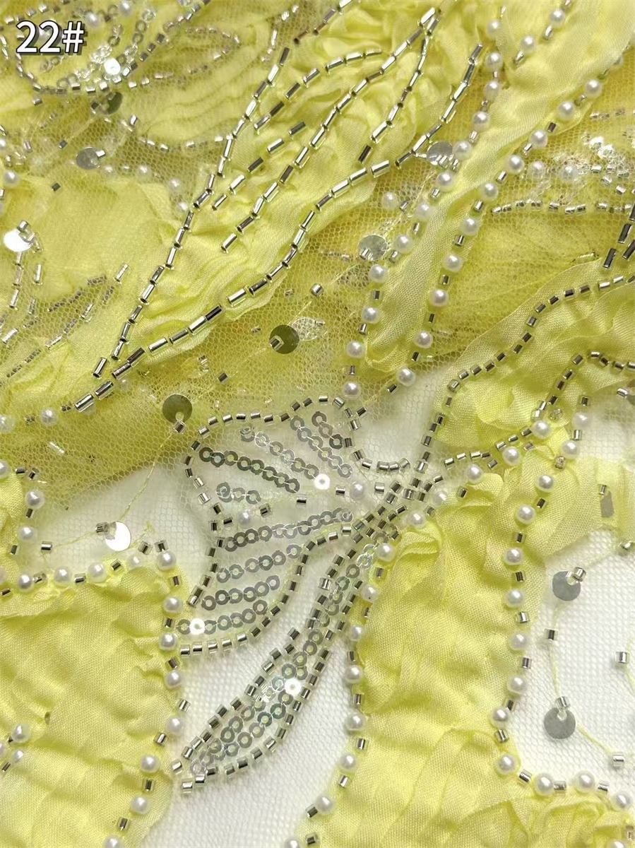 Beaded Tulle Fabric - 5 Yards | COD HN612