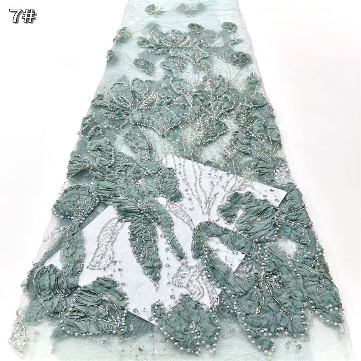Beaded Tulle Fabric - 5 Yards | COD HN612