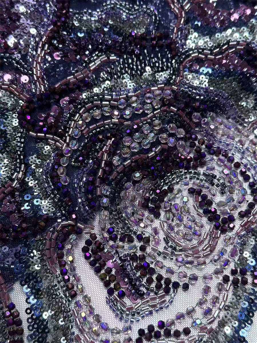 Beaded Tulle Fabric - 5 Yards | COD HN613