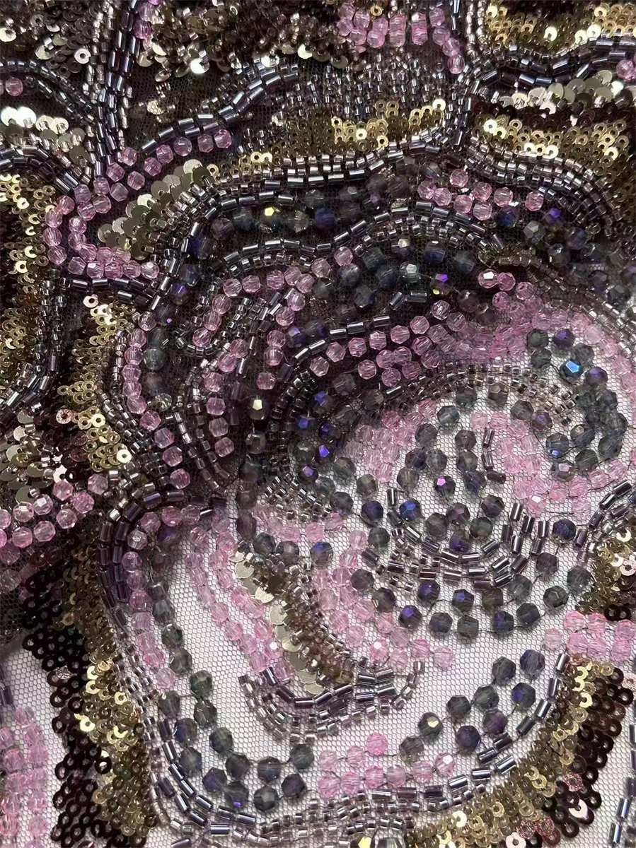 Beaded Tulle Fabric - 5 Yards | COD HN613