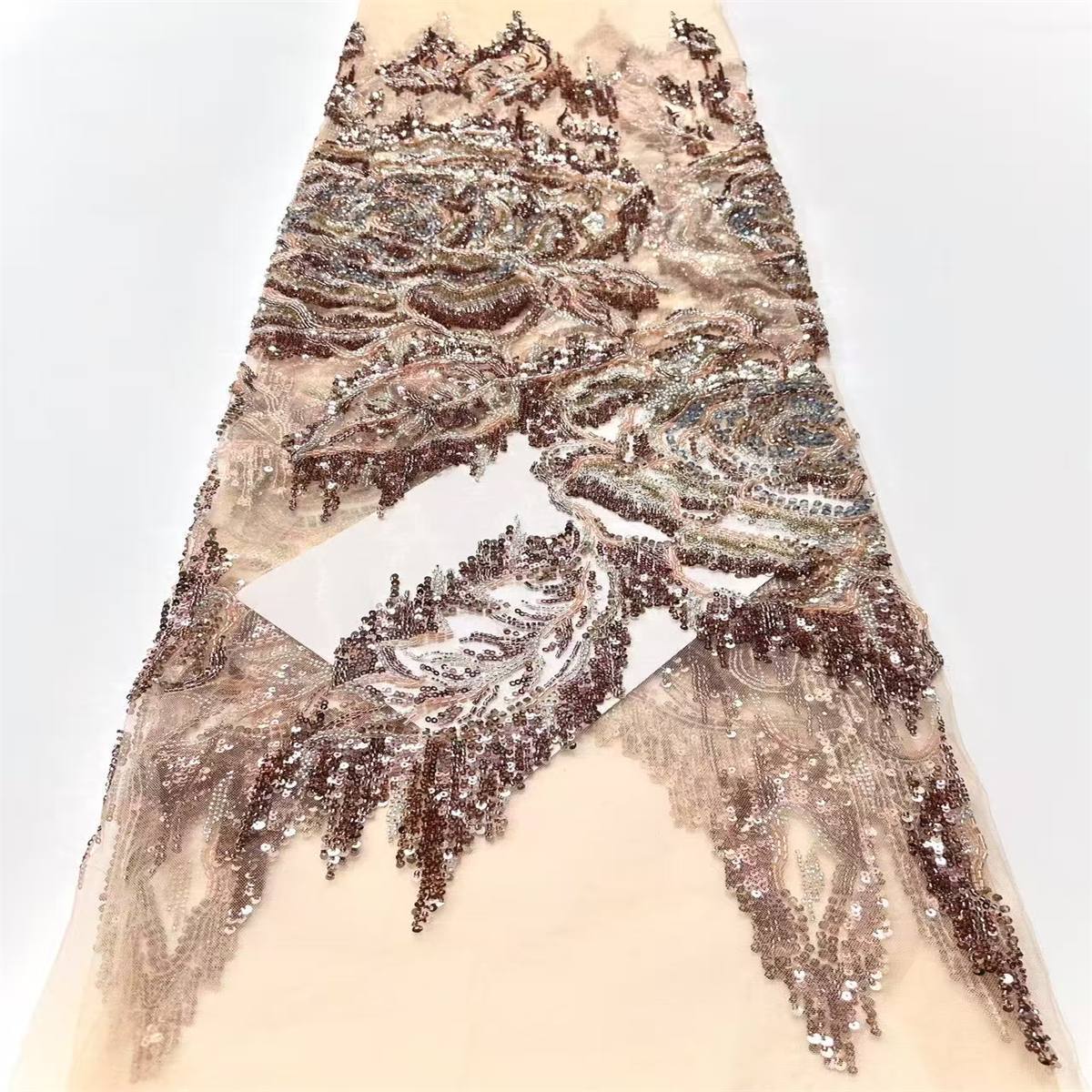Beaded Tulle Fabric - 5 Yards | COD HN613