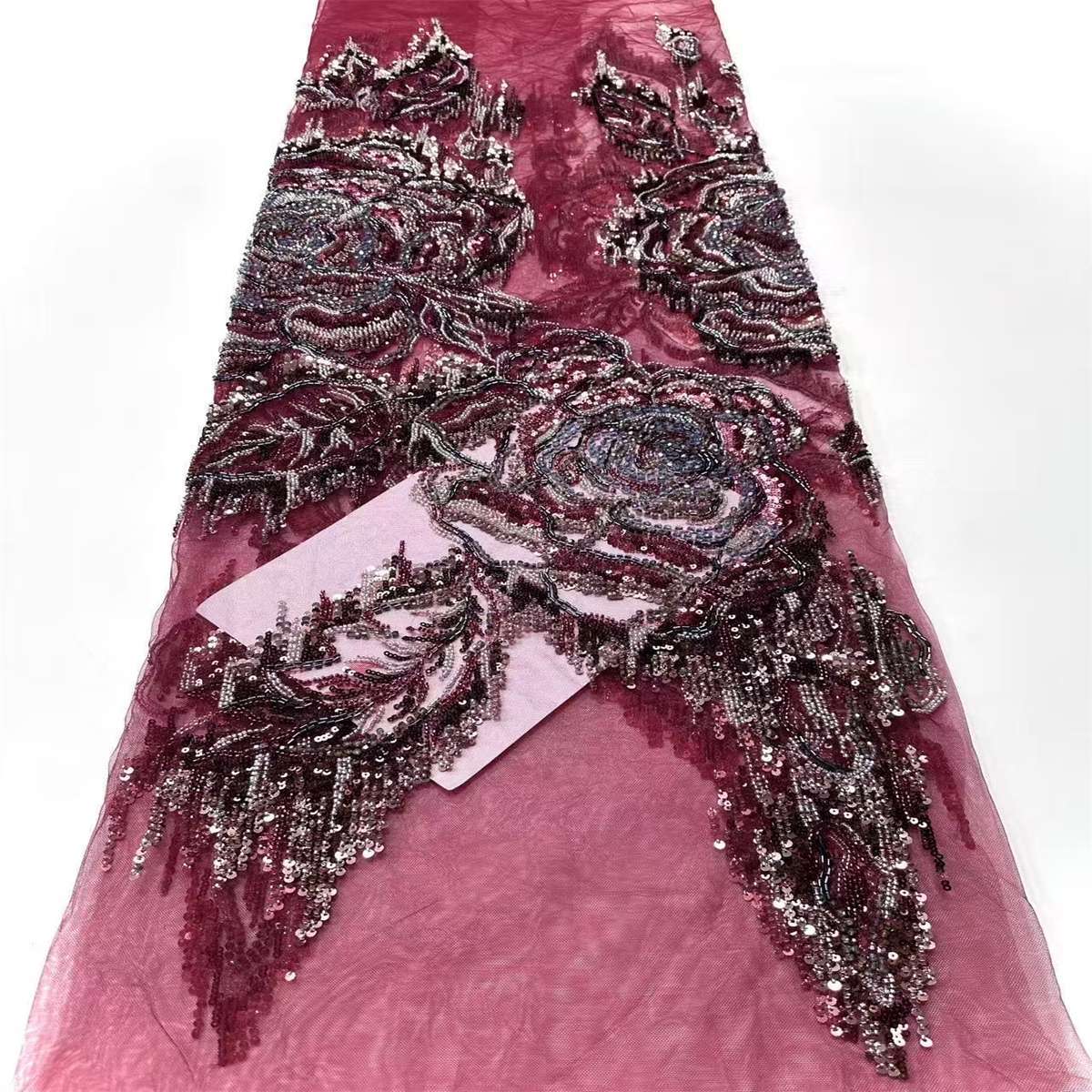 Beaded Tulle Fabric - 5 Yards | COD HN613