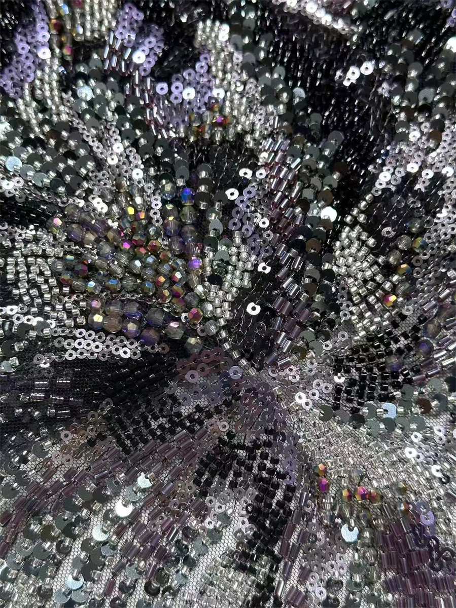 Beaded Tulle Fabric - 5 Yards | COD HN626
