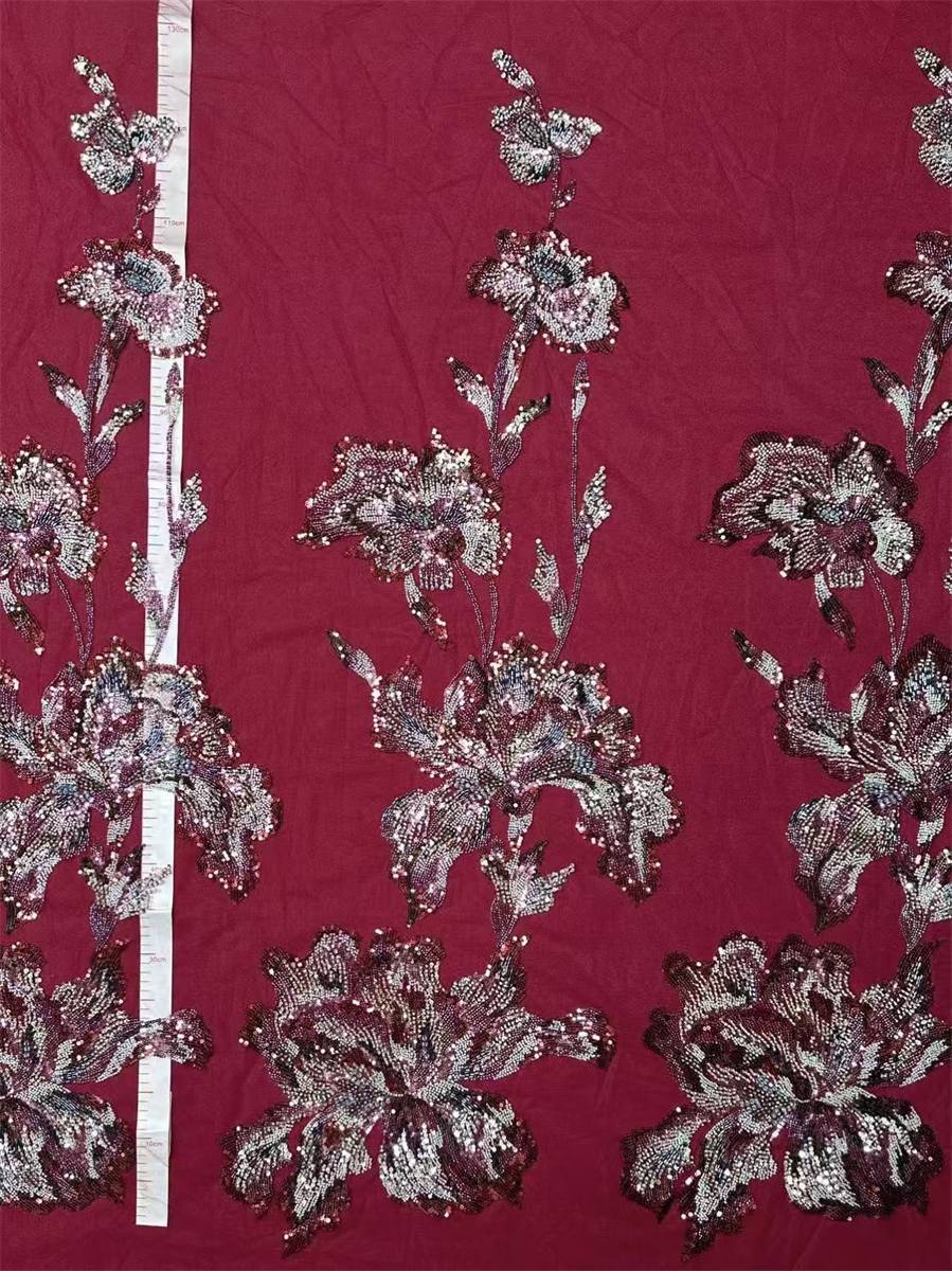 Beaded Tulle Fabric - 5 Yards | COD HN626