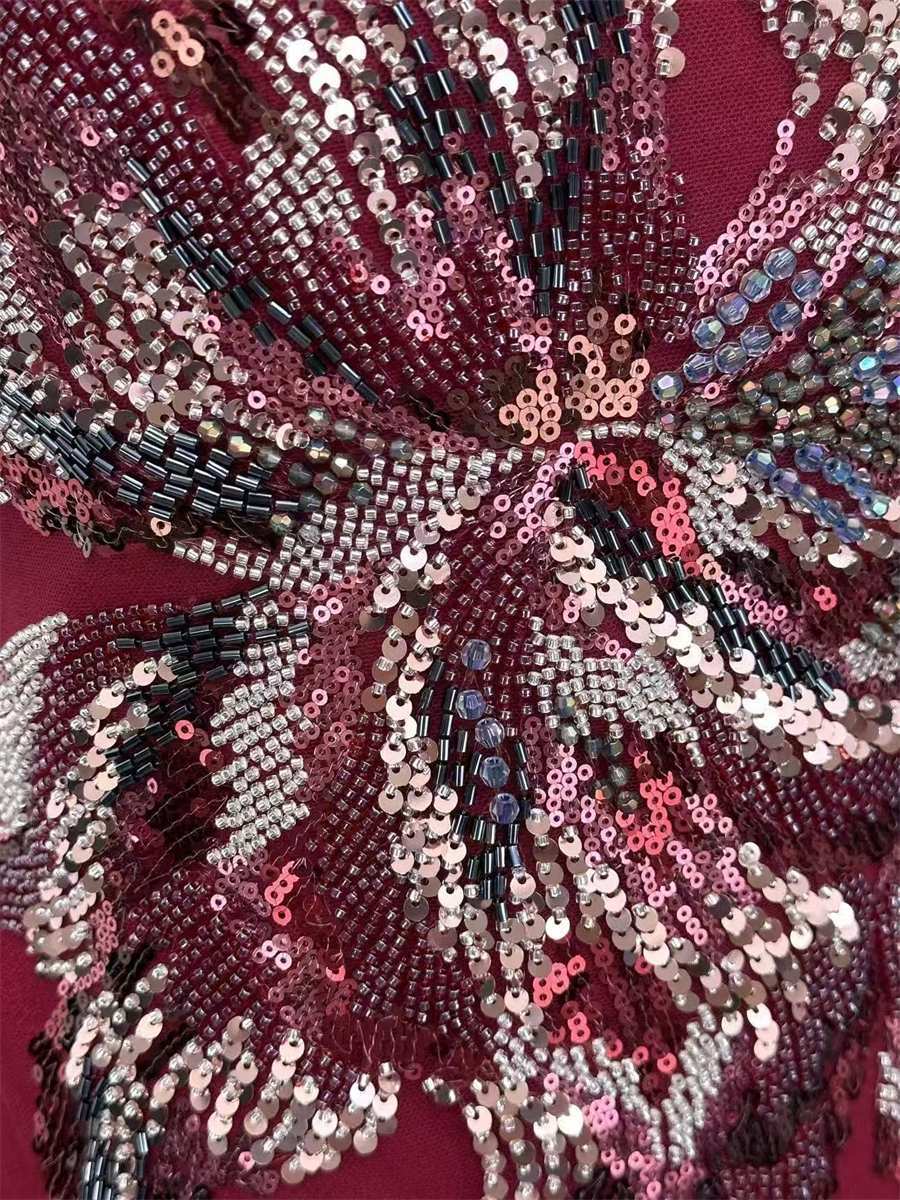 Beaded Tulle Fabric - 5 Yards | COD HN626