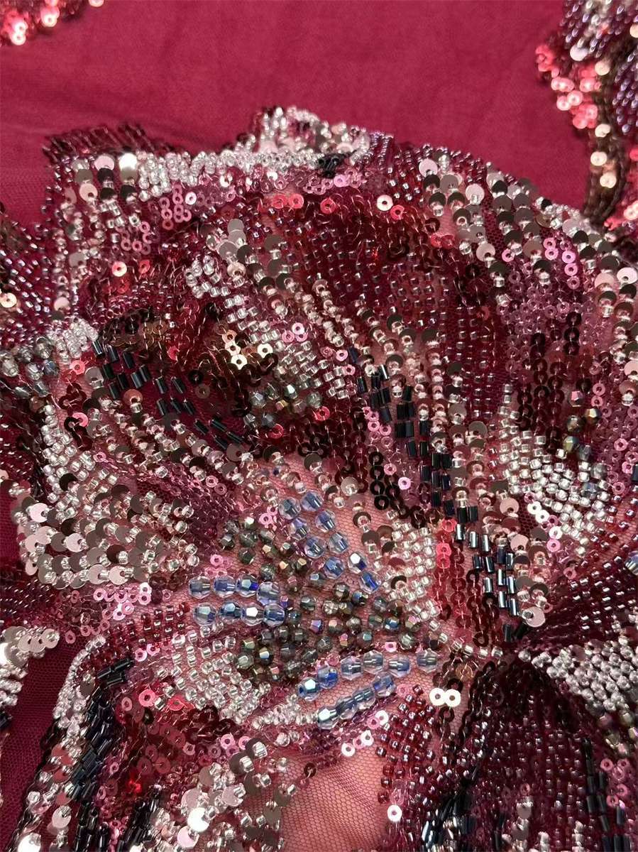 Beaded Tulle Fabric - 5 Yards | COD HN626
