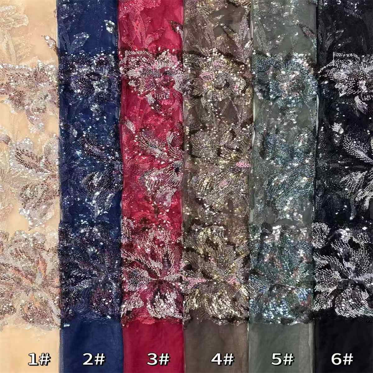 Beaded Tulle Fabric - 5 Yards | COD HN626