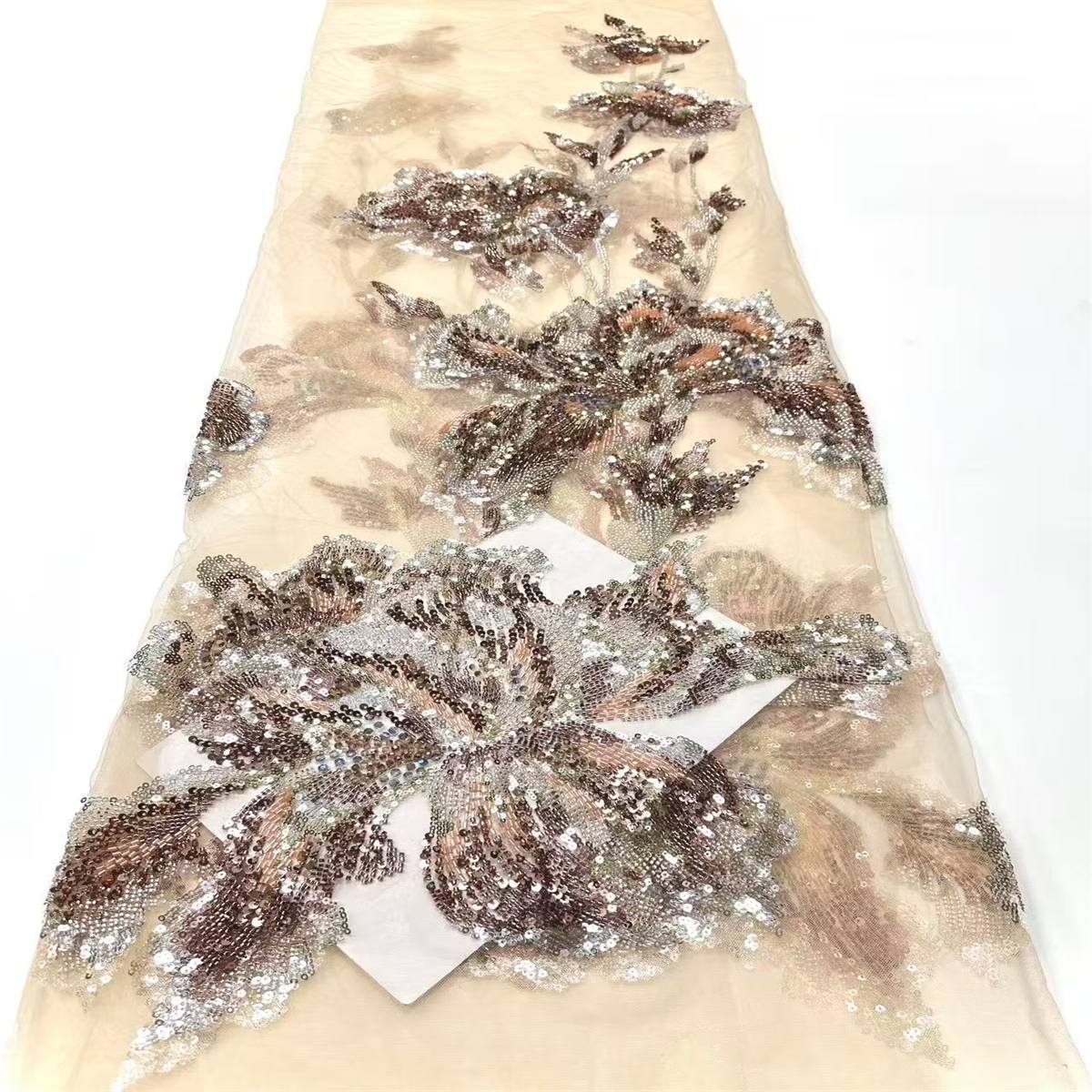Beaded Tulle Fabric - 5 Yards | COD HN626