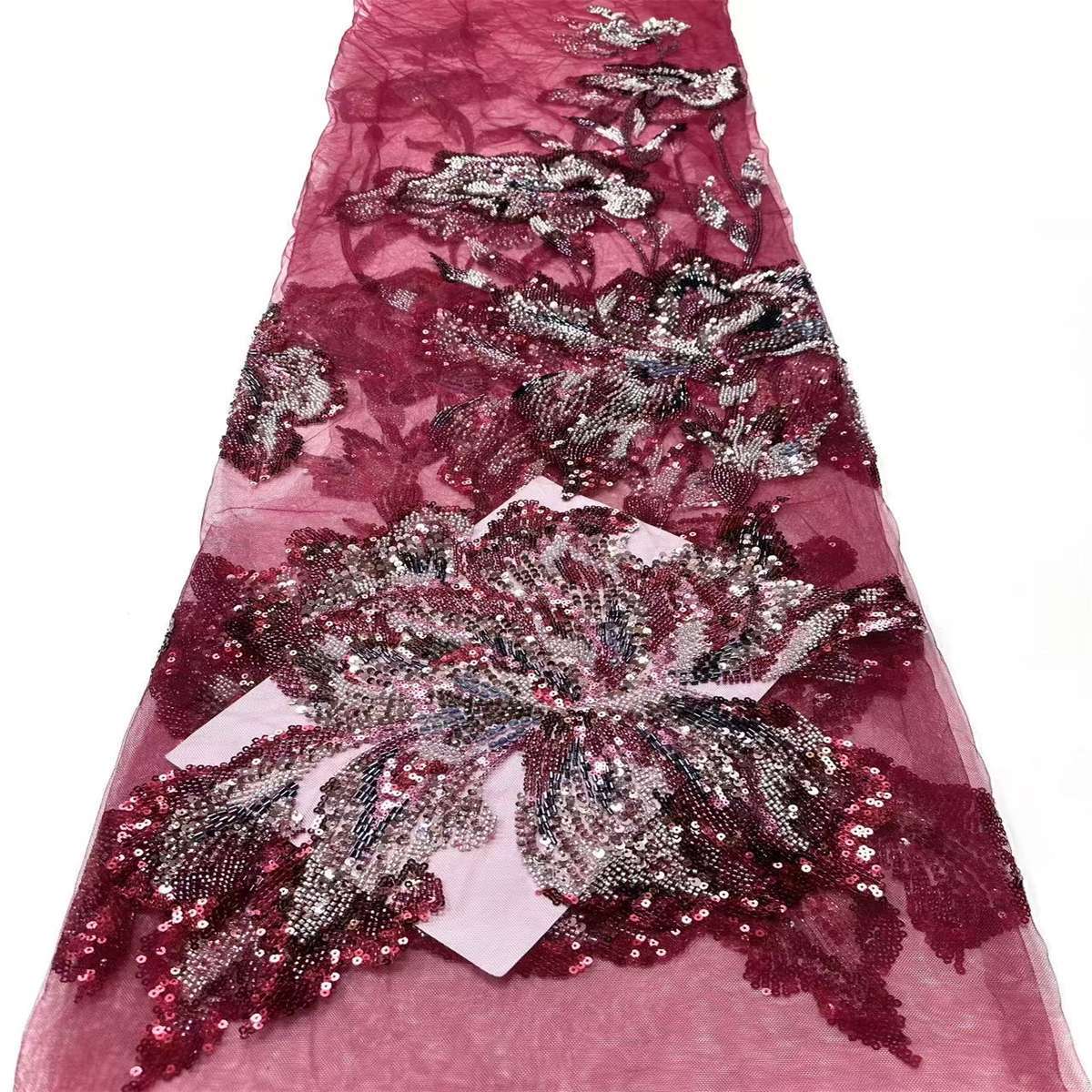 Beaded Tulle Fabric - 5 Yards | COD HN626