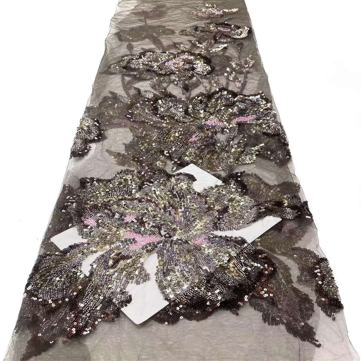 Beaded Tulle Fabric - 5 Yards | COD HN626