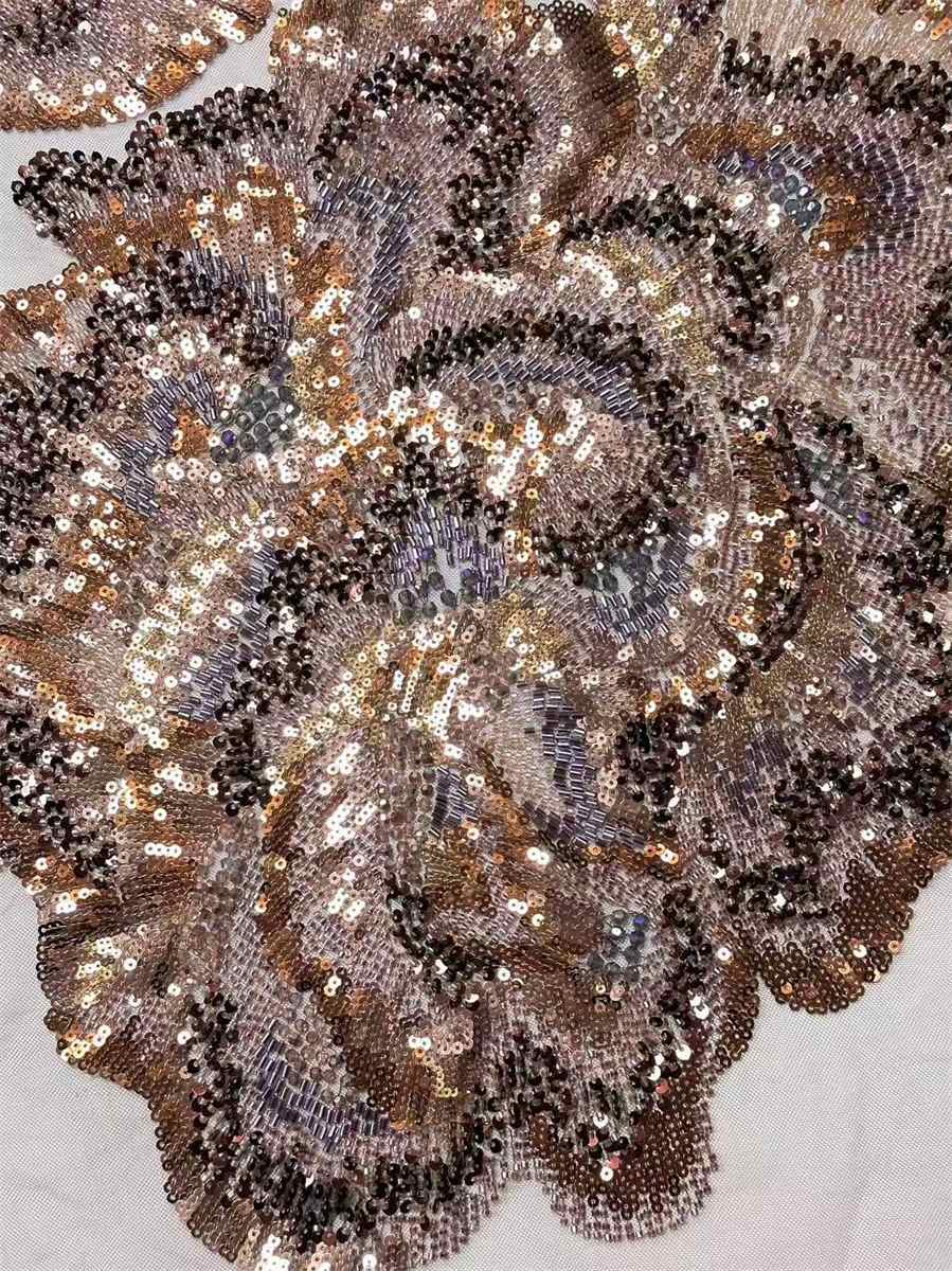 Beaded Tulle Fabric - 5 Yards | COD HN627