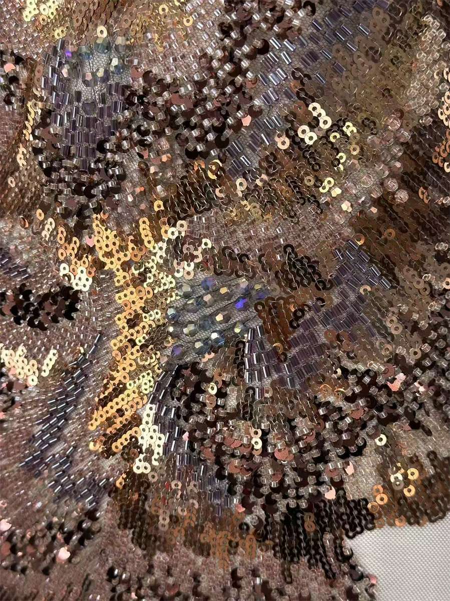 Beaded Tulle Fabric - 5 Yards | COD HN627
