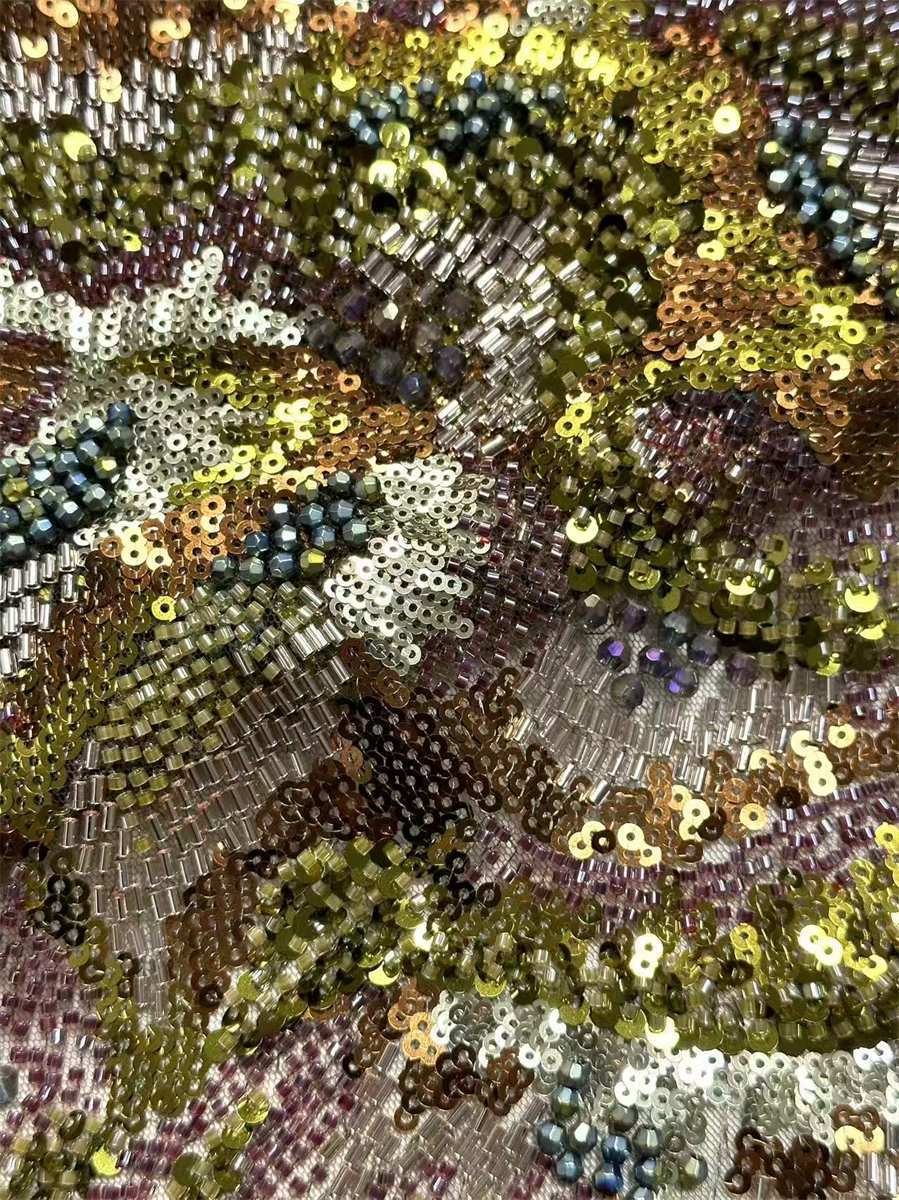 Beaded Tulle Fabric - 5 Yards | COD HN627