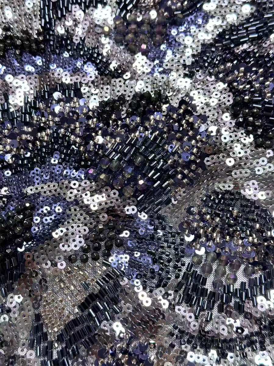 Beaded Tulle Fabric - 5 Yards | COD HN627