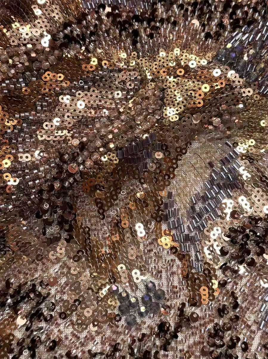 Beaded Tulle Fabric - 5 Yards | COD HN627