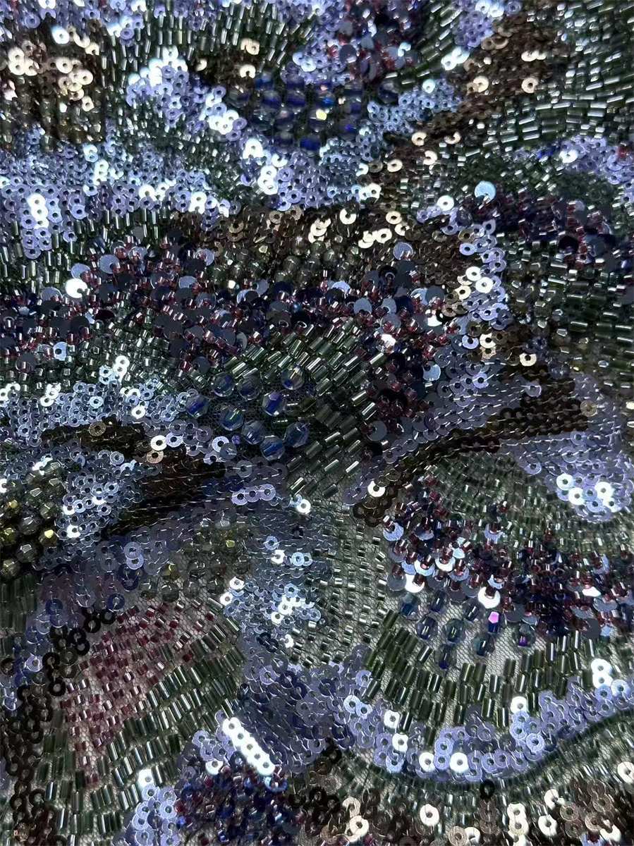 Beaded Tulle Fabric - 5 Yards | COD HN627