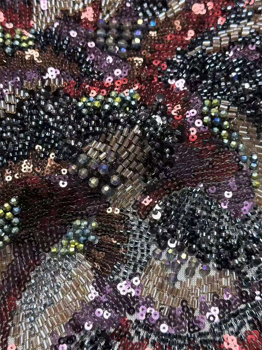Beaded Tulle Fabric - 5 Yards | COD HN627
