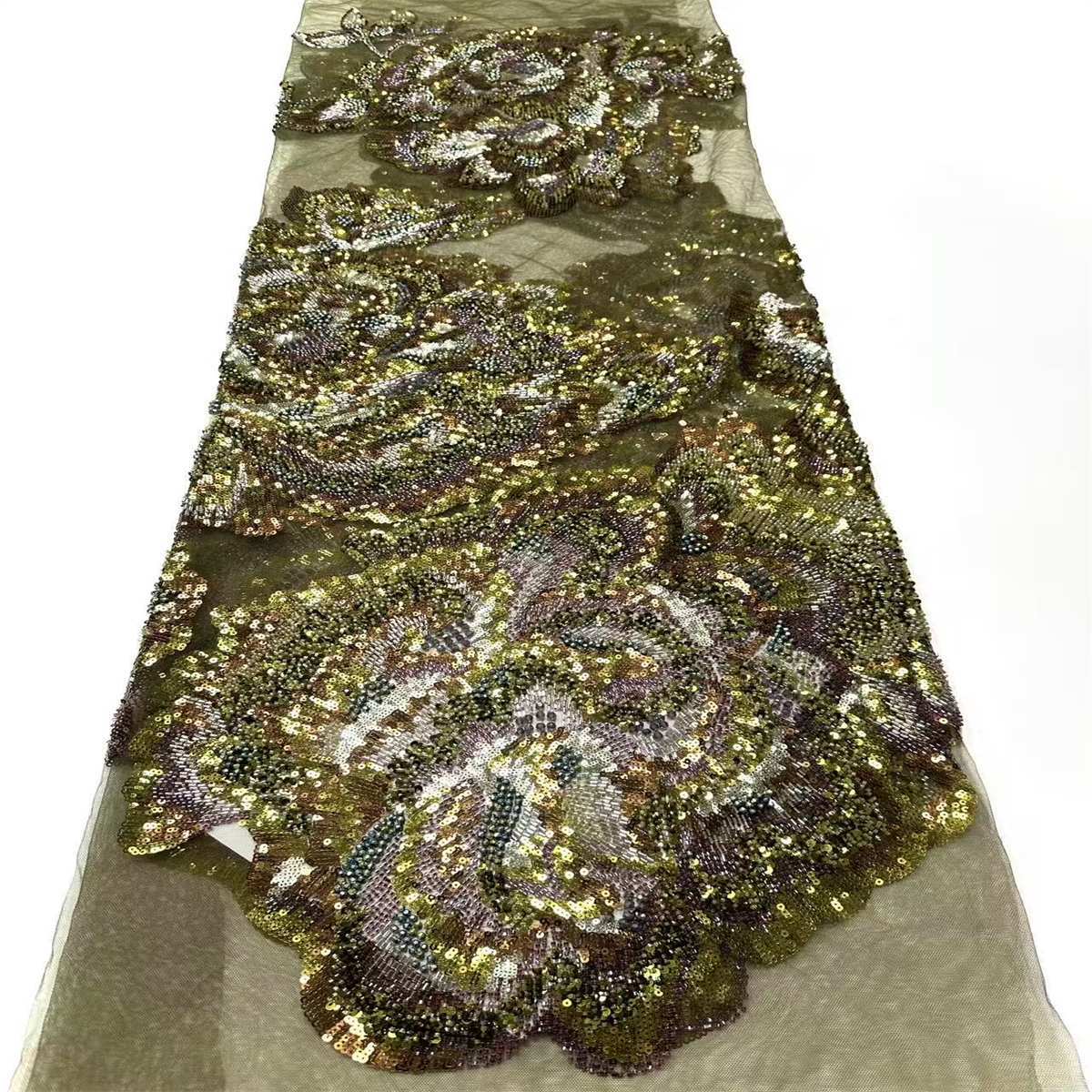 Beaded Tulle Fabric - 5 Yards | COD HN627