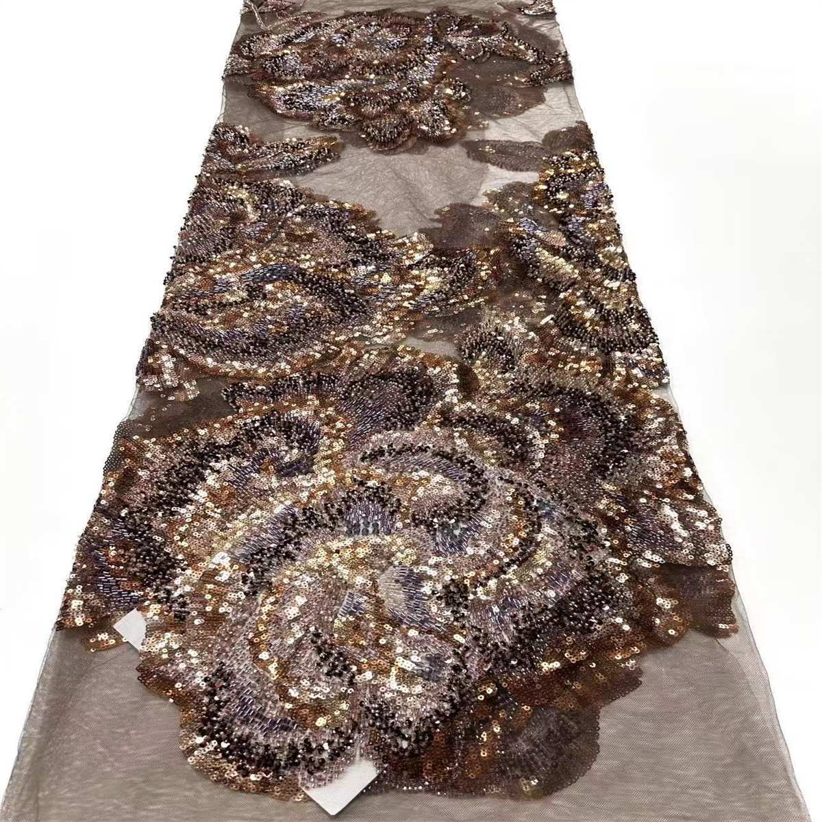 Beaded Tulle Fabric - 5 Yards | COD HN627
