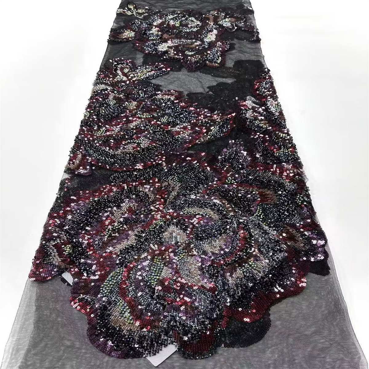 Beaded Tulle Fabric - 5 Yards | COD HN627