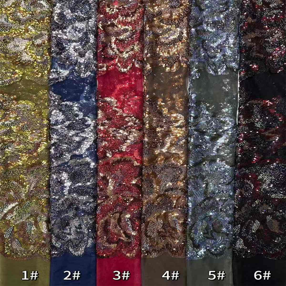 Beaded Tulle Fabric - 5 Yards | COD HN627