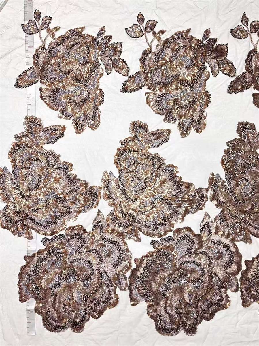 Beaded Tulle Fabric - 5 Yards | COD HN627