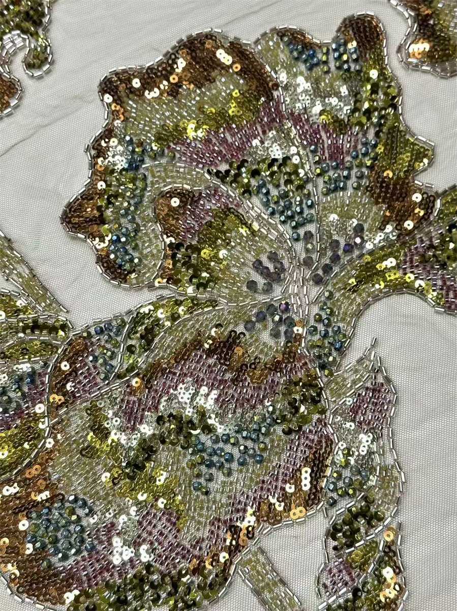 Beaded Tulle Fabric - 5 Yards | COD HN628