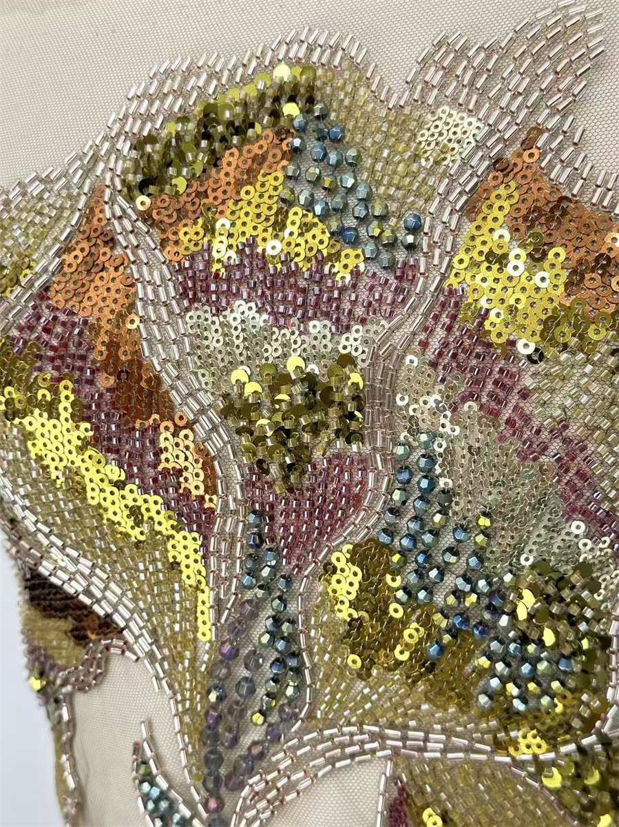 Beaded Tulle Fabric - 5 Yards | COD HN628