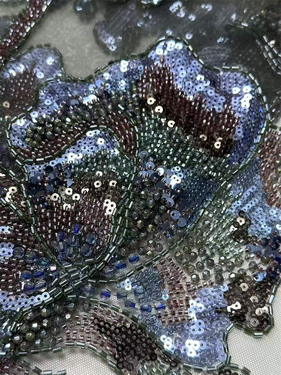 Beaded Tulle Fabric - 5 Yards | COD HN628
