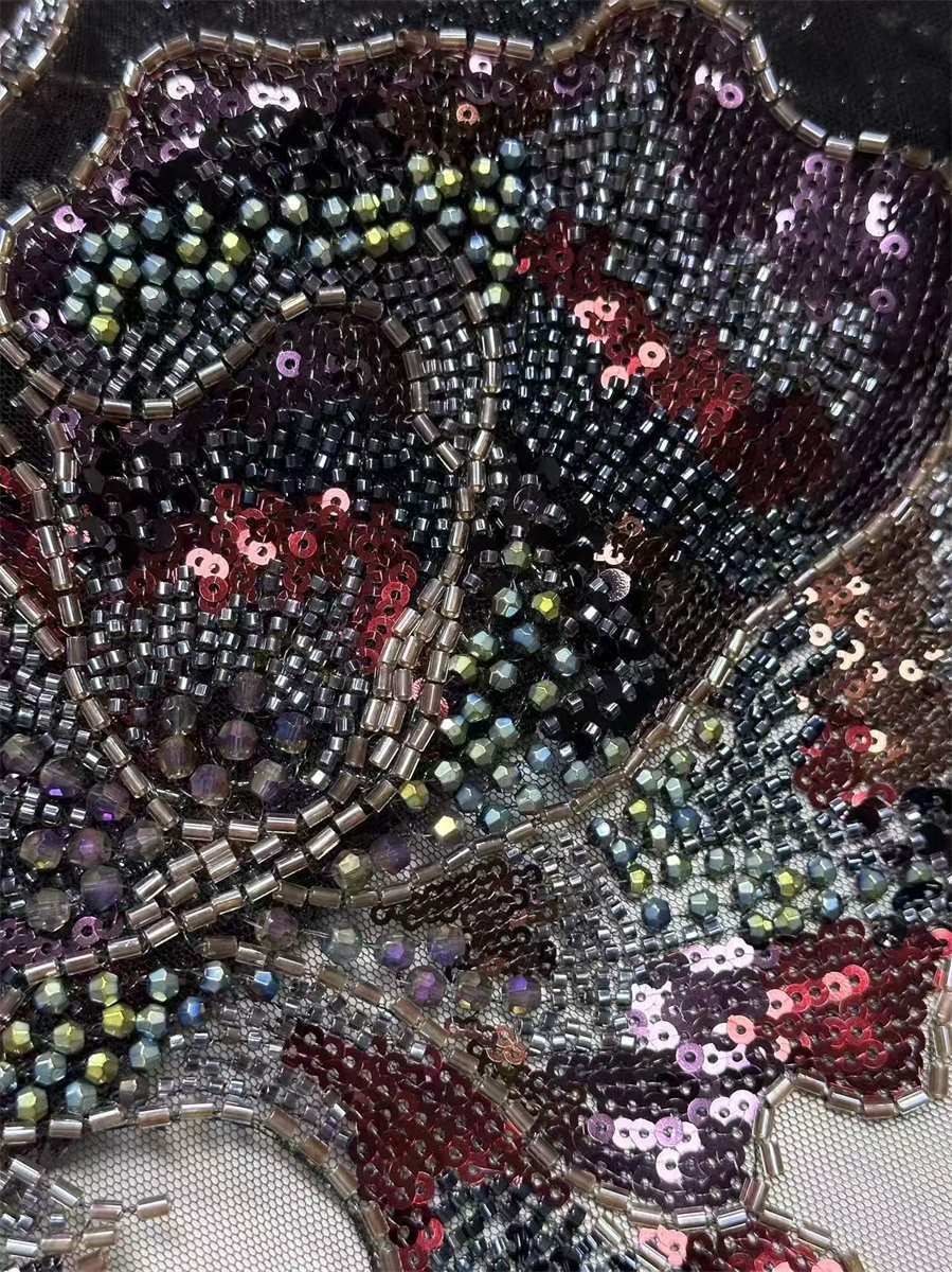 Beaded Tulle Fabric - 5 Yards | COD HN628