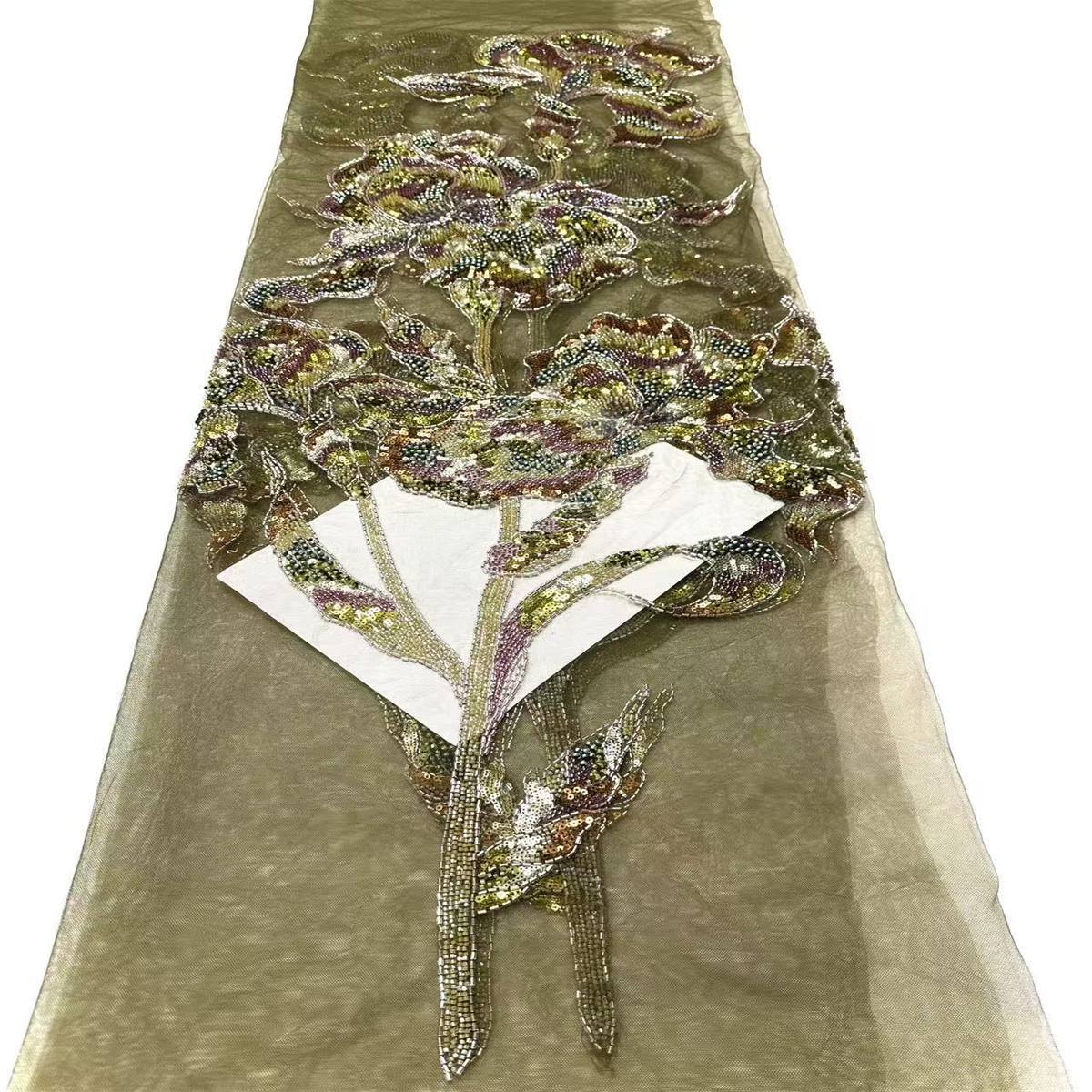 Beaded Tulle Fabric - 5 Yards | COD HN628