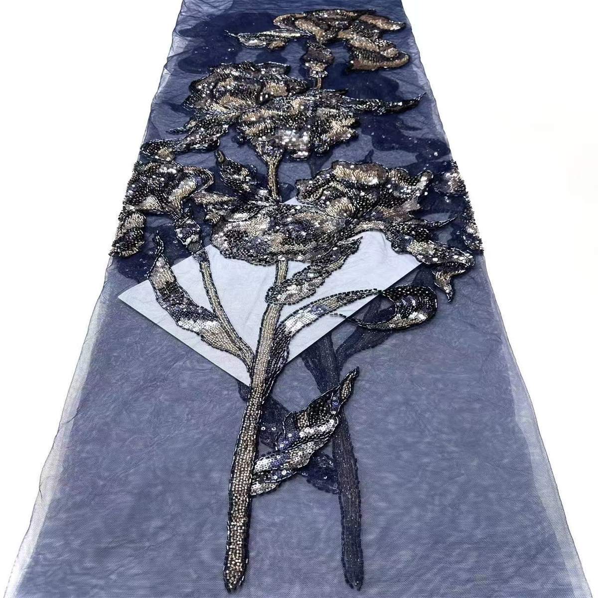 Beaded Tulle Fabric - 5 Yards | COD HN628