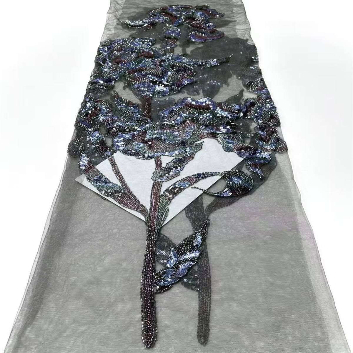 Beaded Tulle Fabric - 5 Yards | COD HN628