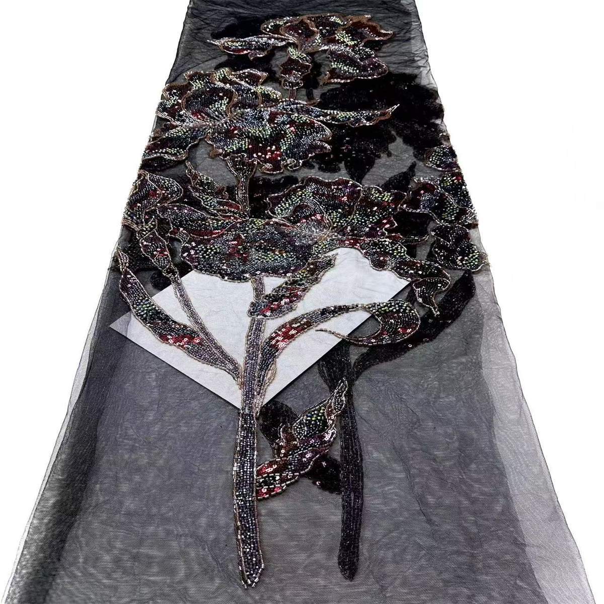 Beaded Tulle Fabric - 5 Yards | COD HN628