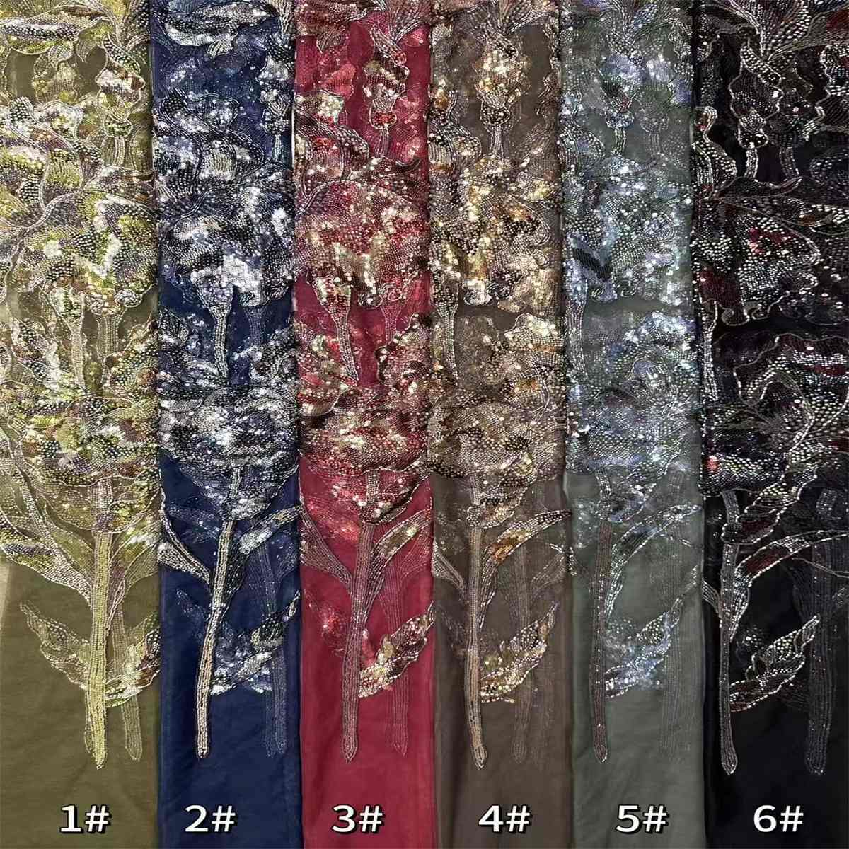 Beaded Tulle Fabric - 5 Yards | COD HN628