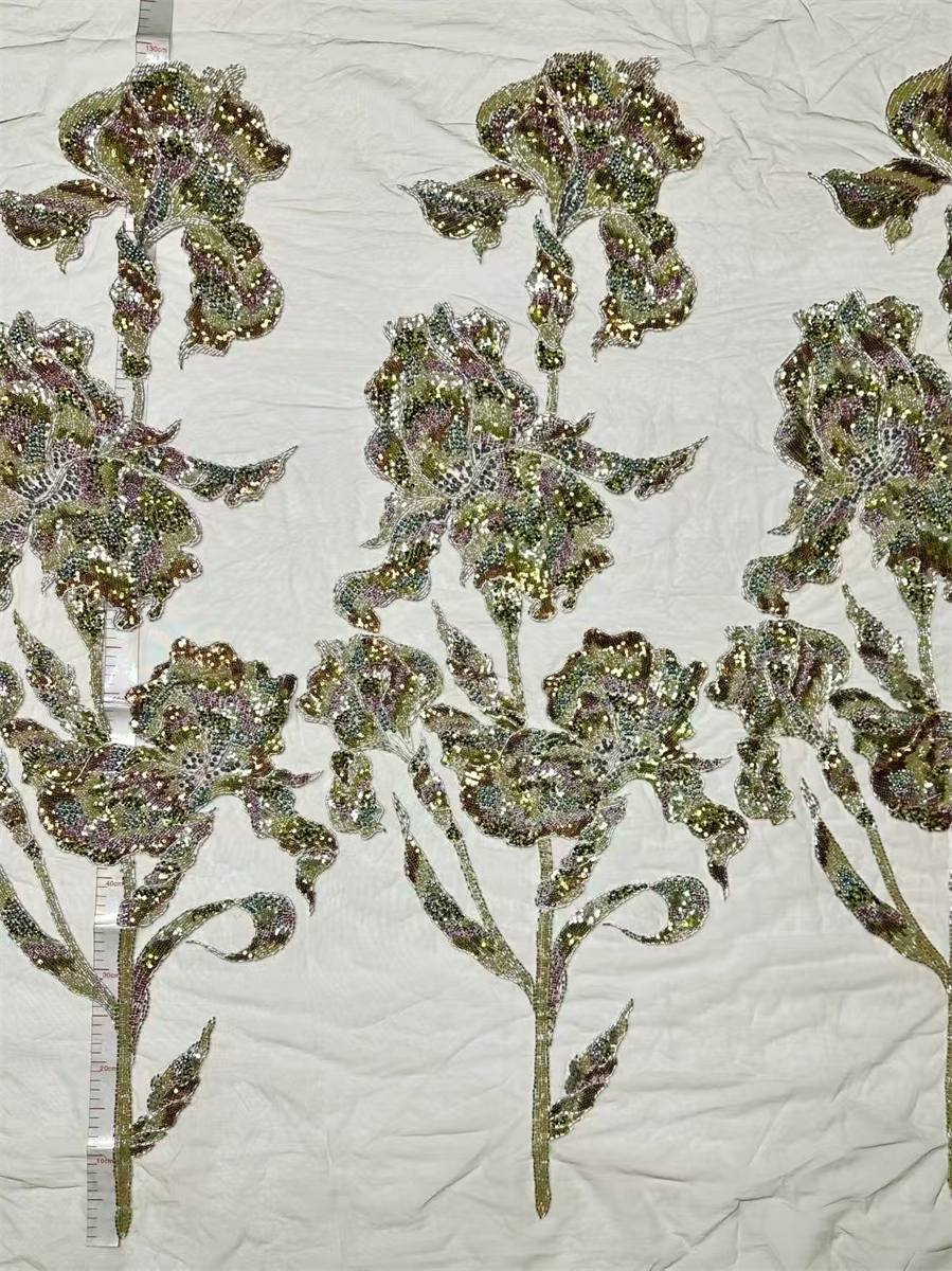Beaded Tulle Fabric - 5 Yards | COD HN628