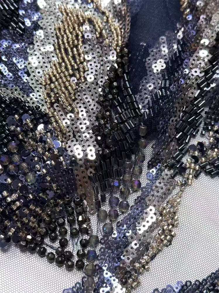 Beaded Tulle Fabric - 5 Yards | COD HN629