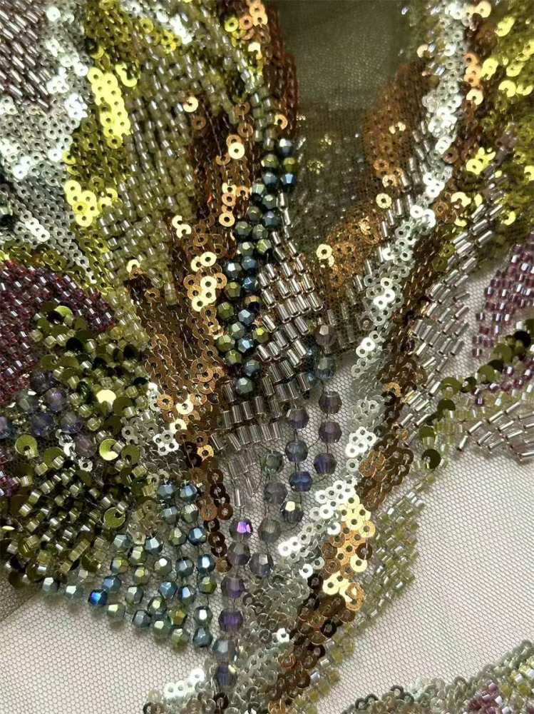 Beaded Tulle Fabric - 5 Yards | COD HN629