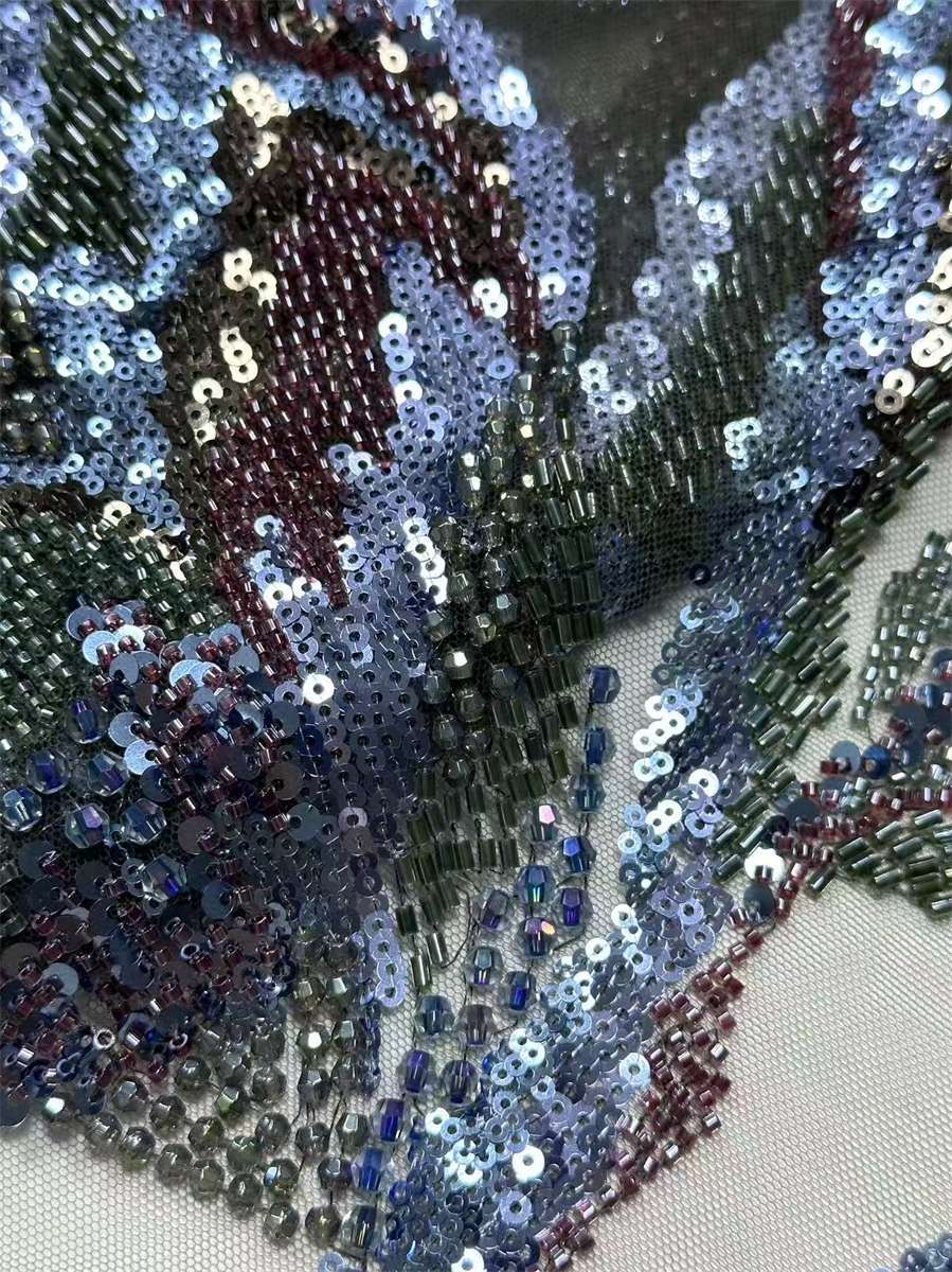 Beaded Tulle Fabric - 5 Yards | COD HN629
