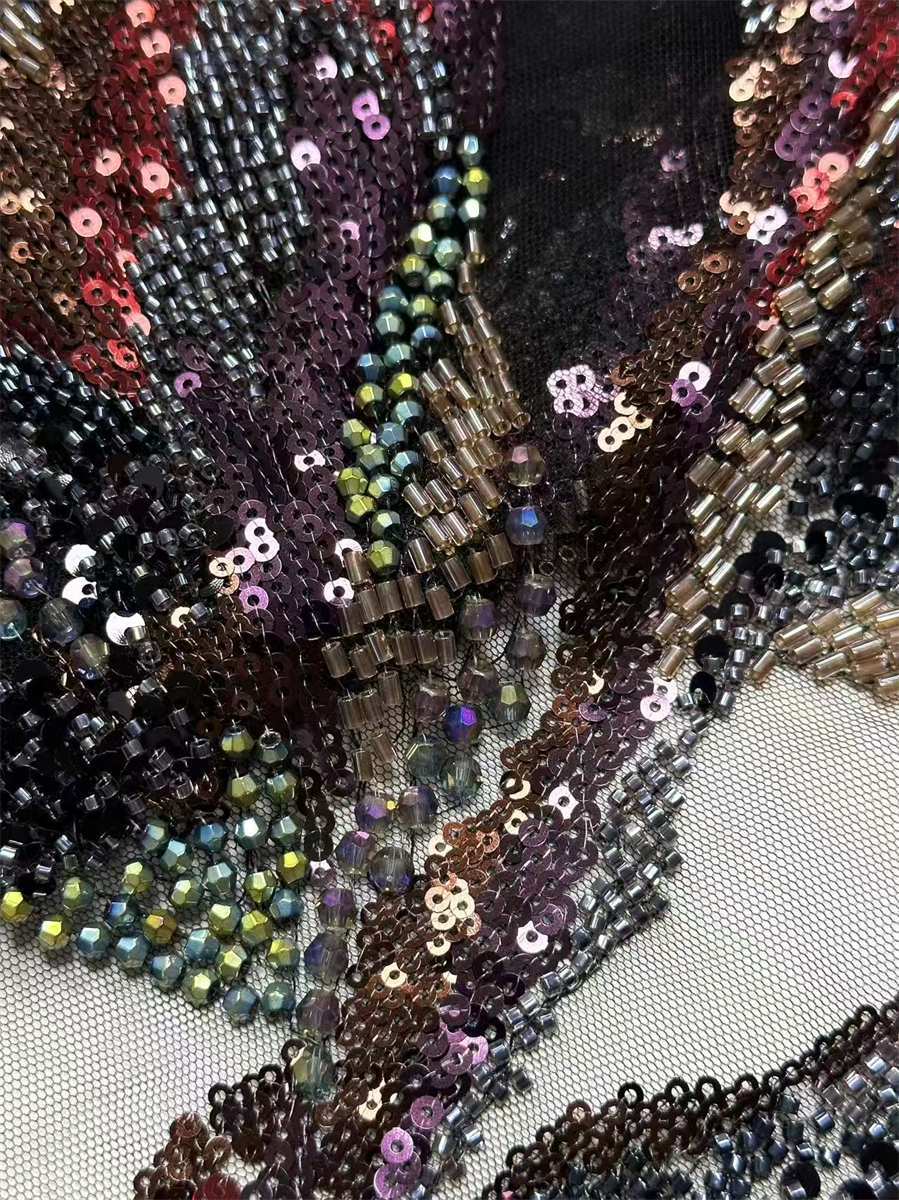 Beaded Tulle Fabric - 5 Yards | COD HN629