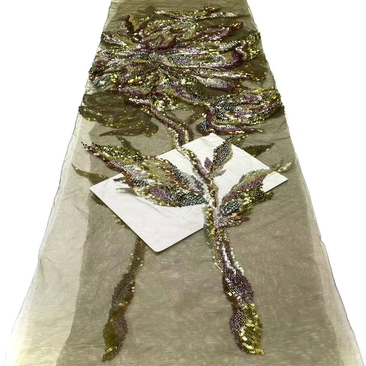 Beaded Tulle Fabric - 5 Yards | COD HN629